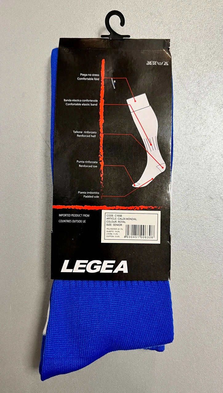 Гетры футбольные р.41-45 Legea 3 blue (8106) 2