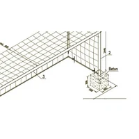 Футбольные ворота стационарные 7.32x2.44 м, алюминий Yakimasport  BR0007 (5042) 6