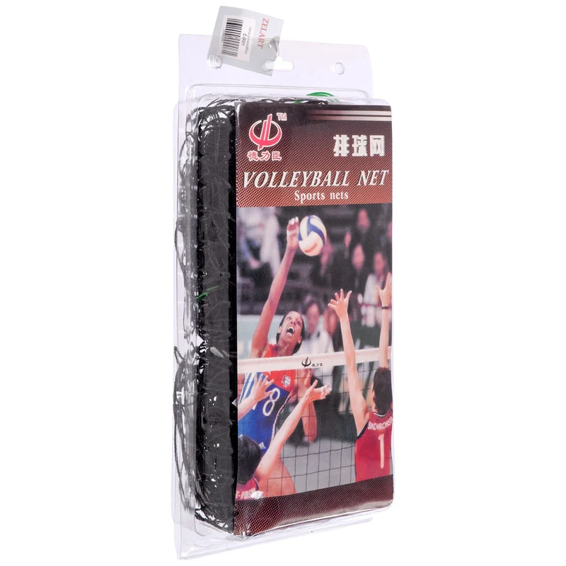 Сетка для волейбола с тросом 9.5x1 м, 12x12 см C-8001 black-white (8980) 4
