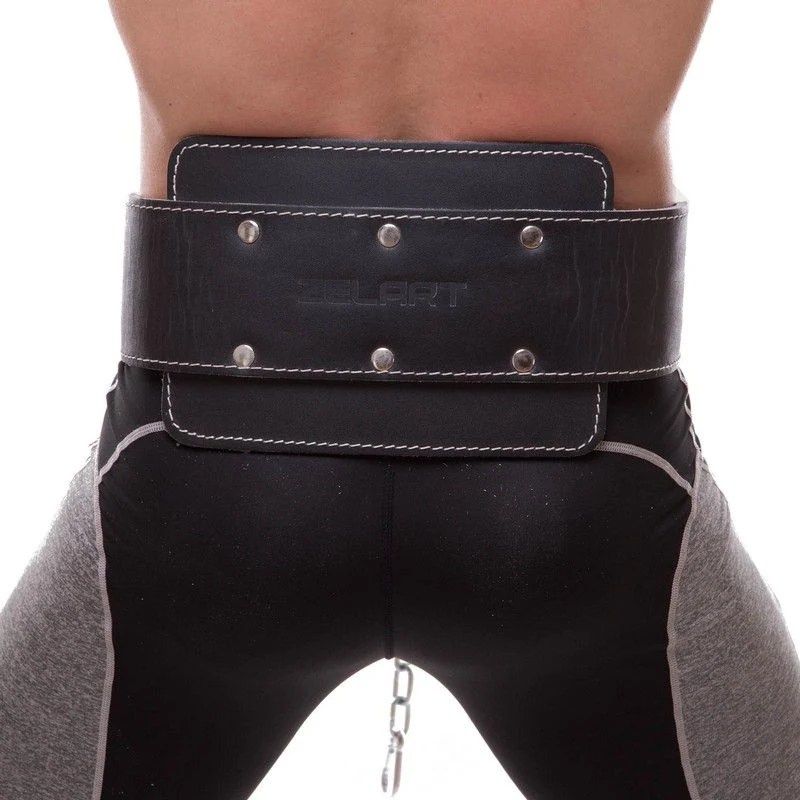 Briu din piele pt greutati cu lant 18 cm Zelart SB-165127 black (9335) 3