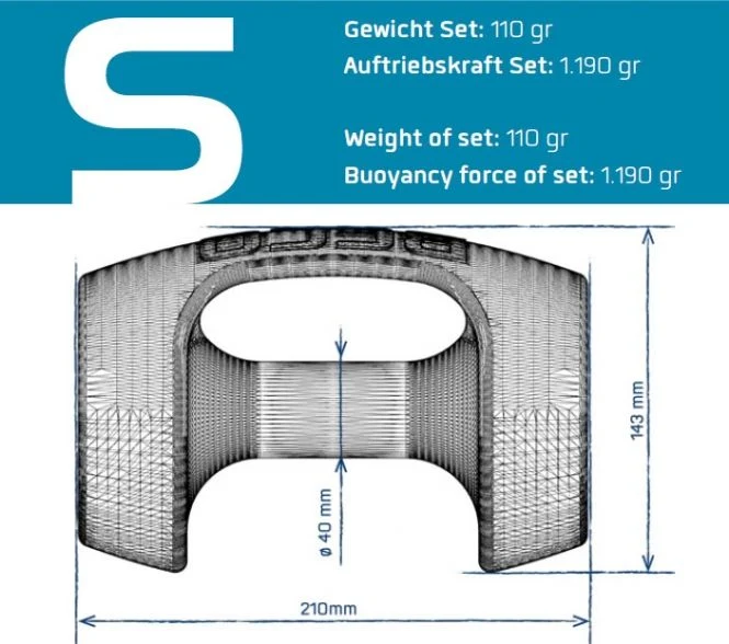 Gantere pentru aqua aerobica (2 buc.) S Beco Bebell 9628 (4925) 3