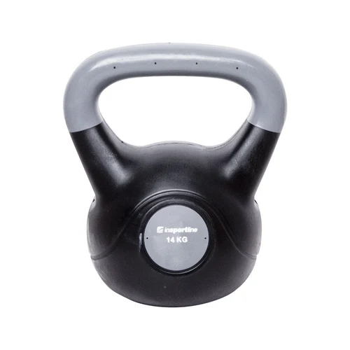 Gantera 14 kg (ciment/vinil) inSPORTline Vin-Bell Dark 10741 black-grey (3337)