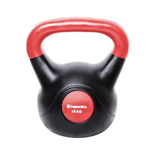 Gantera 16 kg (ciment/vinil) inSPORTline Vin-Bell Dark 10742 black-red (2970)