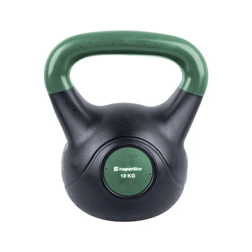 Gantera 10 kg (ciment/vinil) inSPORTline Vin-Bell Dark 10739 green/black (3336)