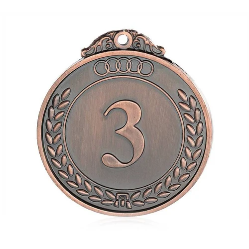 Medalie locul 3 d=5 cm Bronz / OOOOO Olimpica 2111 (12770)