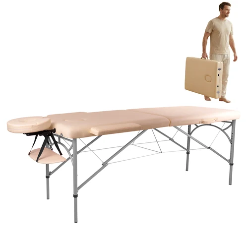 Массажный стол алюминиевый (макс. 250 кг) inSPORTline Tamati 9410-3 creamy white (2376)