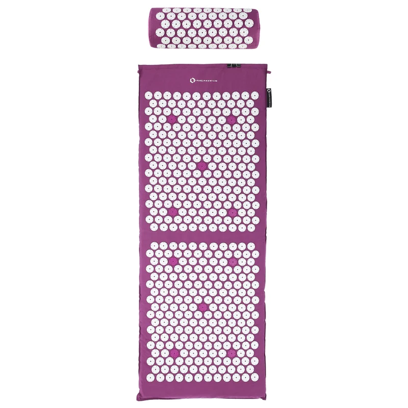 Коврик акупунктурный 125x48 см + подушка HMS AKM04 17-44-307 purple-white (4144) 3