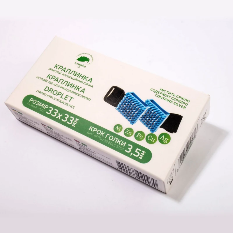 Aplicator masaj acupunctura Lyapko "Kraplinka" (2 buc.) 33x33 mm, 3.5 Ag (5103) 3