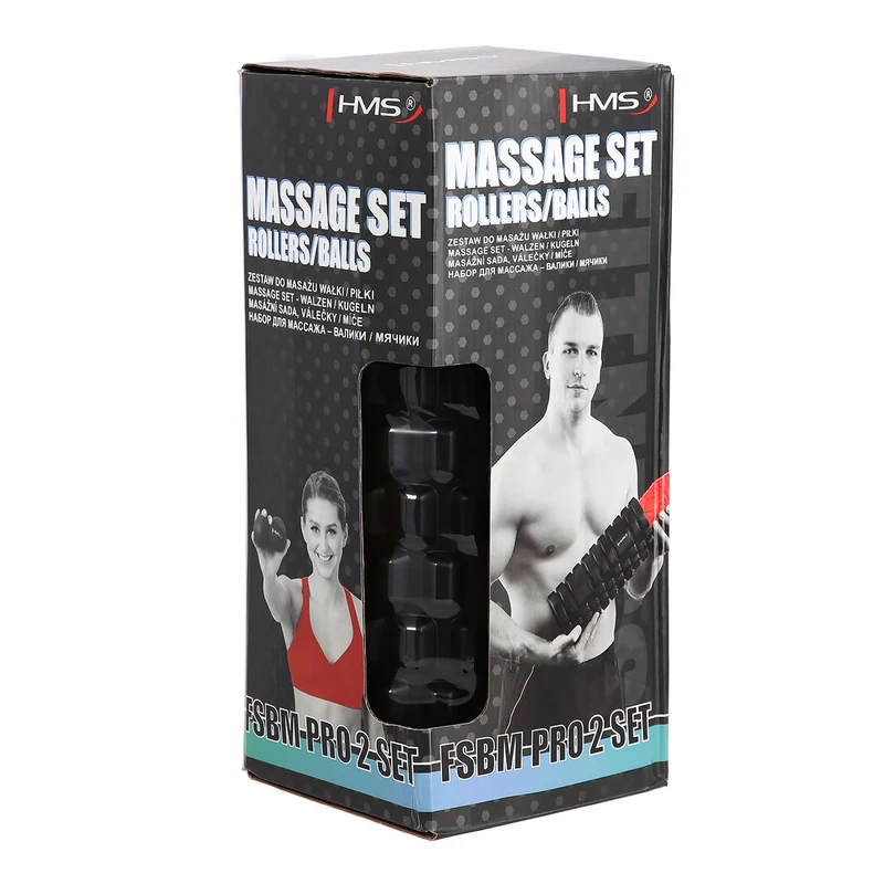 Set 4-in-1: rol yoga pilates (2 buc., 33x14 cm si 30x10 cm) + 2 minge masaj HMS FSBM PRO 2 17-39-102 (4146) 5