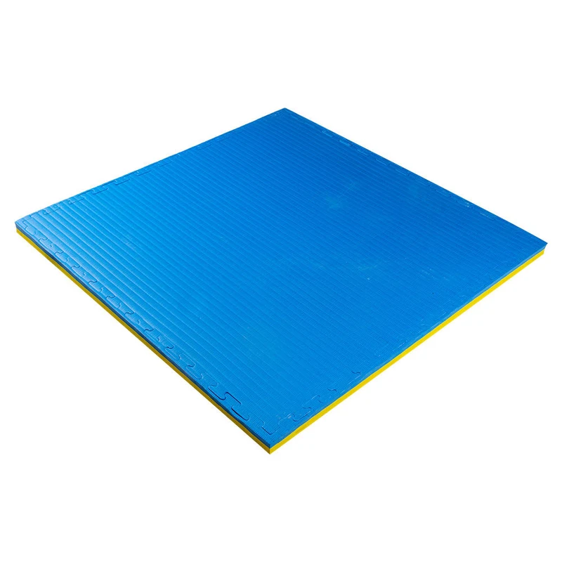 Tatami mat Eva Puzzle 1x1 m, 4 cm, 80 kg/m3 inSPORTline Malmeida 25287-1 yellow-blue (9387) 4