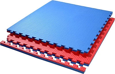 Татами мат Eva Puzzle 1х1 м, 2 см, 110 кг/м3 blue-red (2455)