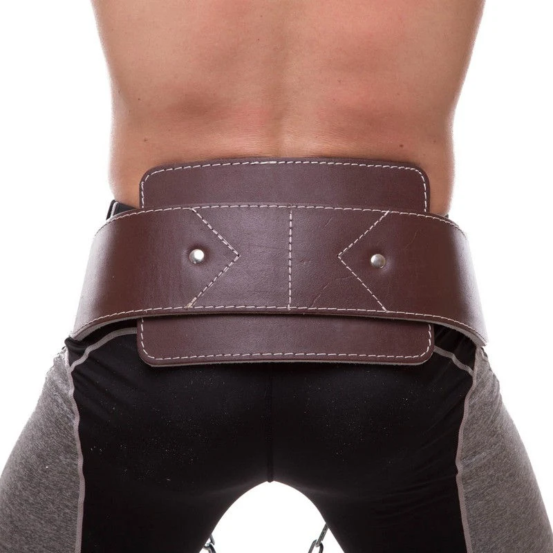 Briu din piele pt greutati cu lant 18 cm Zelart SB-165125 brown (9334) 2