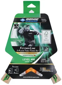 Set tenis de masa (2 palete + 3 mingi) 1.6 mm Donic Fetzner 400 788468 (5388) 2