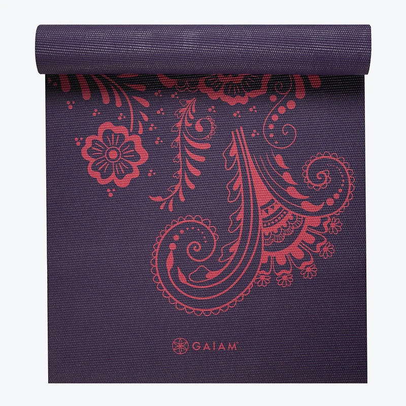 Saltea yoga 173x61x0.6 cm PVC Gaiam Aubergine Swirl 62892 (5820) 2