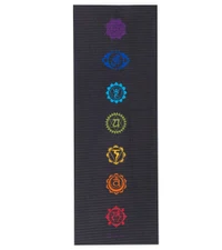 Коврик для йоги 173x61x0.6 см PVC Gaiam Black Chakra 62610 (5818)