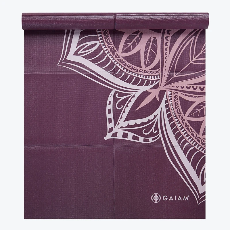 Коврик для йоги складывающийся 173x61x0.2 см PVC Gaiam Foldable Cranberry Point 63640 (5827) 2