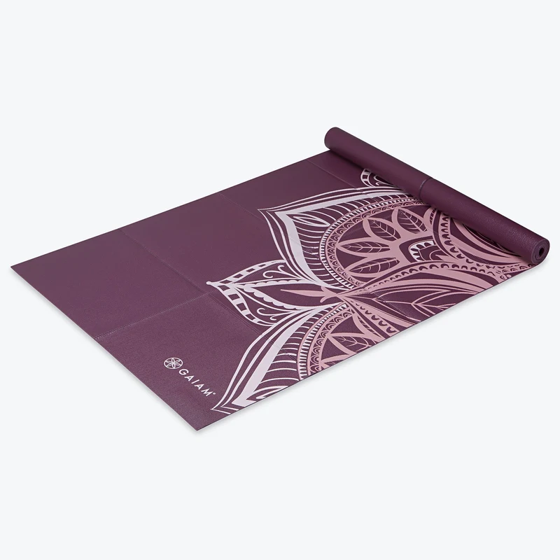Коврик для йоги складывающийся 173x61x0.2 см PVC Gaiam Foldable Cranberry Point 63640 (5827) 3