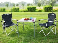 Scaun pliabil pentru odihna si turism KM3808 BLACK STRIPE (1006) 5