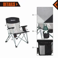 Scaun pliabil pentru odihna si turism KM3825 BLACK/GREY (1008) 3
