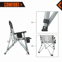 Scaun pliabil pentru odihna si turism KM3825 BLACK/GREY (1008) 2