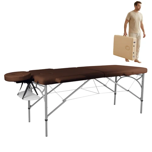 Массажный стол алюминиевый (макс. 250 кг) inSPORTline Tamati 9410-4 brown (13169)