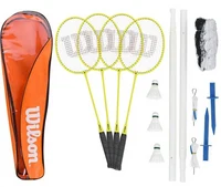 Набор для бадминтона (4 ракетки + 3 воланчика + сетка + стойки + чехол) Wilson WRT8754003 (5672)